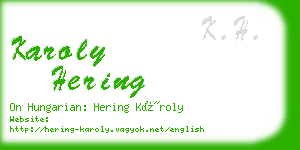 karoly hering business card